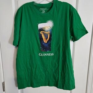 Guinness Beer T Shirt XL Green‎ Draught Stout Graphic Shamrock St Patrick's Day
